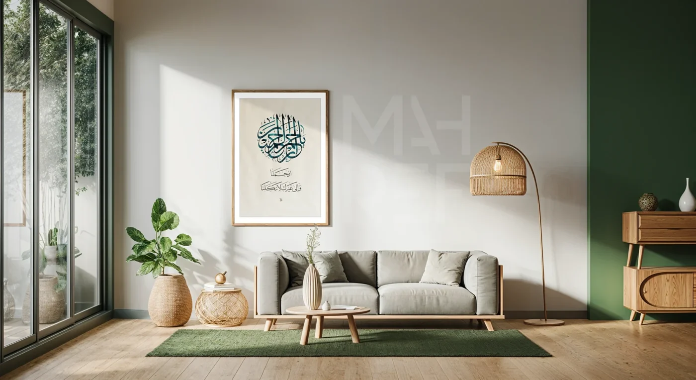Luxury Arabic typography canvas enhancing a stylish space
