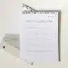 Printed Arabic handwriting workbook in Naskh style, 50 pages, 20x27 cm